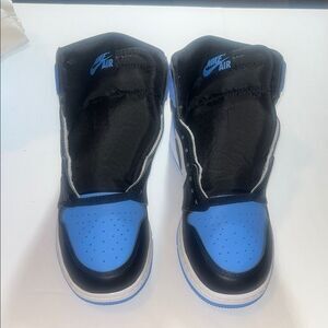 Blue and Black High-Top Sneakers